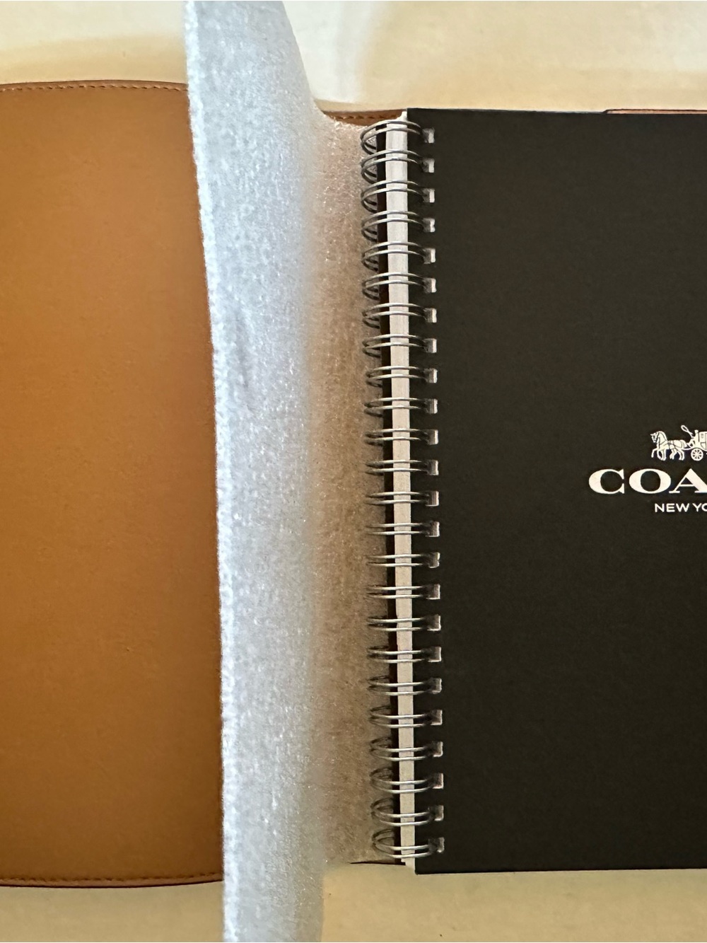 Coach Pink Floral Print Leather Notebook Planner with Snap Closure - Picture 3 of 3